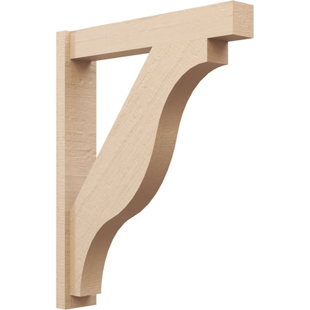 Ekena Millwork 6-in W x 32-in D x 40-in H Funston Block Rough Cedar Woodgrain TimberThane Outlooker, Primed Tan OUTUR060X32X40FST44RCPR